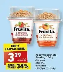 Biedronka Jogurt truskawkowy z granolą fruvita oferta