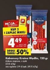Biedronka Kabanosy drobiowo-wieprzowe kraina wędlin oferta