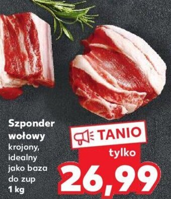 Kaufland Szponder wołowy krojony, idealny jako baza do zup 1 kg oferta