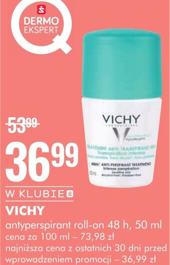 SuperPharm VICHY antyperspirant roll-on 48 h, 50 ml oferta