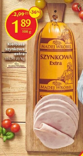 Delikatesy Centrum Kiełbasa szynkowa extra 100g oferta
