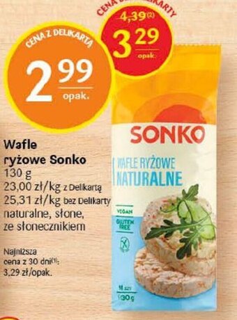 Delikatesy Centrum Wafle ryżowe Sonko 130 g oferta