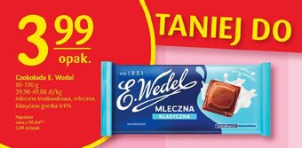 Delikatesy Centrum Czekolada E. Wedel 80-100 g oferta