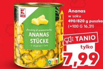 Kaufland Ananas 490/820g oferta