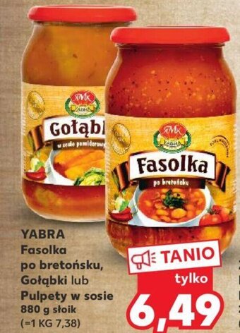 Kaufland YABRA Fasolka po bretońsku, Gołąbki lub Pulpety w sosie 880 g oferta