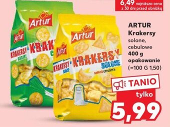 Kaufland ARTUR Krakersy solone, cebulowe 400 g oferta
