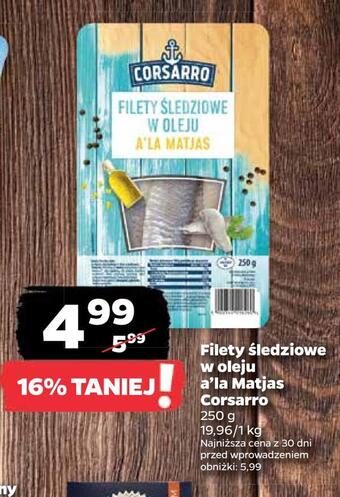 Netto Filety śledziowe w oleju a'la matjas corsarro oferta