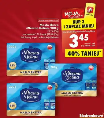 Biedronka Mleczna Dolina Masto Ekstra 200 g oferta