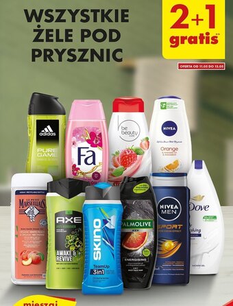 Biedronka WSZYSTKIE ŻELE POD PRYSZNIC oferta