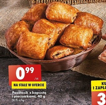Biedronka Pasztecik z kapustą i pieczarkami, 40 g oferta