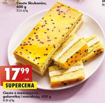 Biedronka Ciasto z mascarpone, galaretką i marakują 430 g oferta