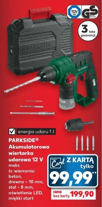 Kaufland PARKSIDEⓇ Akumulatorowa wiertarka udarowa 12 V oferta