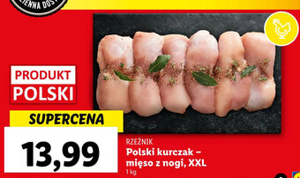 Lidl RZEŹNIK Polski kurczak mięso z nogi, XXL 1kg oferta