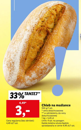 Lidl Chleb na maślance 550 g oferta
