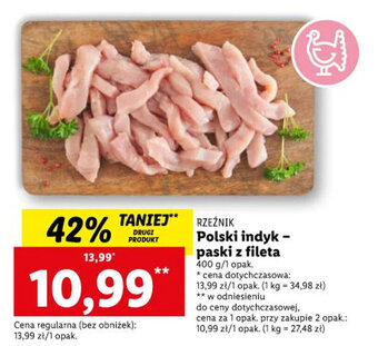 Lidl RZEŹNIK Polski indyk - paski z fileta 400g oferta