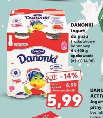 Kaufland Jogurt truskawka danone danonki oferta
