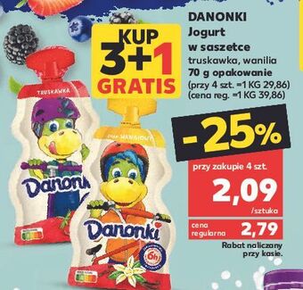 Kaufland Jogurt w saszetce wanilia danone danonki oferta