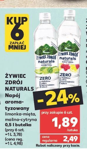 Kaufland Woda z nutą maliny i cytryny żywiec zdrój naturals oferta