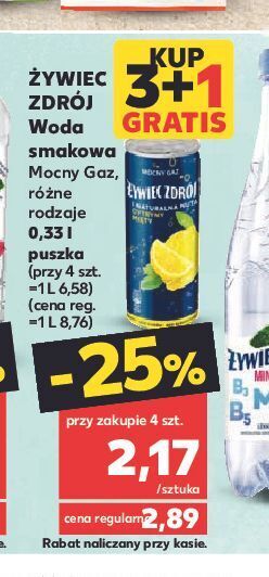 Kaufland Woda mocny gaz cytryna mięta żywiec zdrój oferta