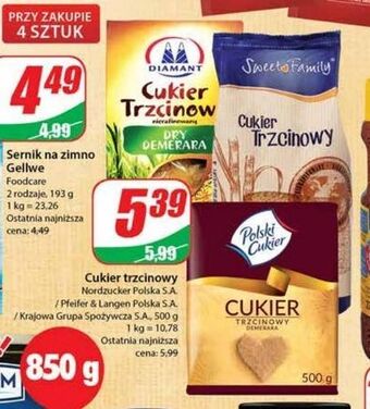 Dino Cukier trzcinowy dry demerara diamant oferta