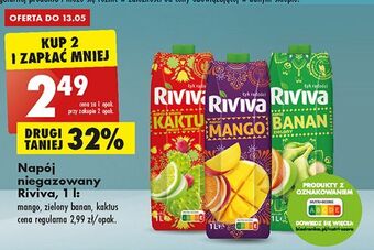 Biedronka Napój zielony banan riviva oferta