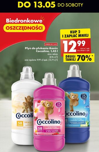 Biedronka Płyn do płukania sensitive coccolino oferta