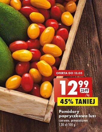 Biedronka Pomidory papryczkowe czerwone oferta