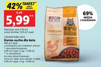 Lidl Karma dla kota z białkiem rybnym coshida pure taste oferta
