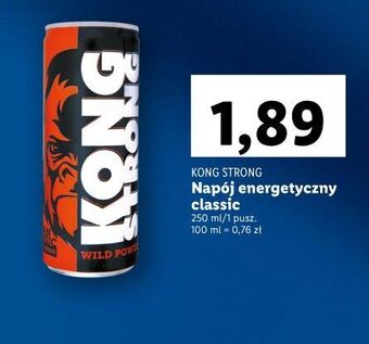 Lidl Napój energetyczny urban classic kong strong wild power oferta