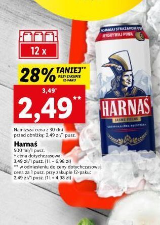 Lidl Piwo harnaś jasne pełne oferta