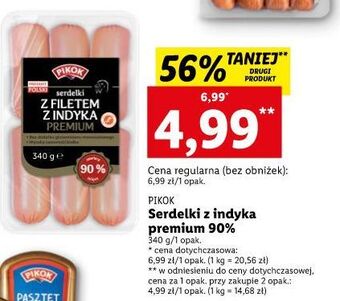 Lidl Serdelki z indyka pikok oferta