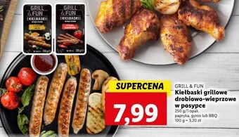Lidl Kiełbaski grillowe bbq grill and fun oferta