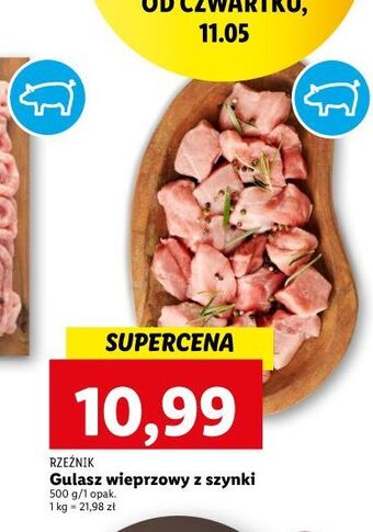 Lidl Gulasz wieprzowy z szynki rzeźnik codzienna dostawa oferta