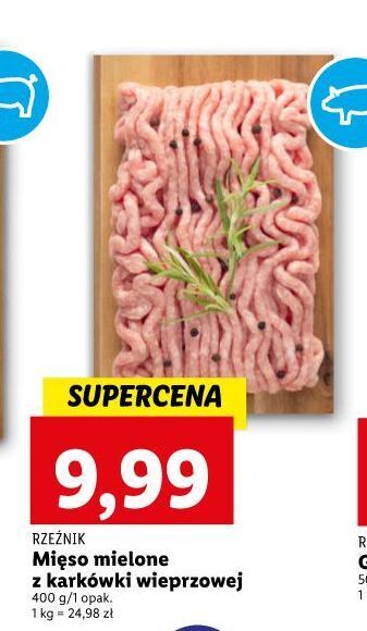 Lidl Mięso mielone wieprozwe z karkówki rzeźnik codzienna dostawa oferta