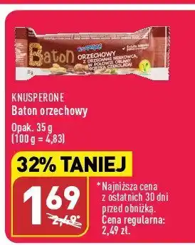 ALDI Baton z orzechami nerkowca z połowie oblany czekoladą oferta