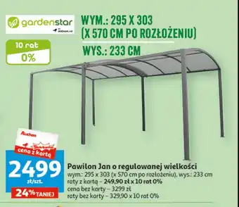 Auchan Pawilon ogrodowy jan 2.95/5.70 x 3.03 m oferta