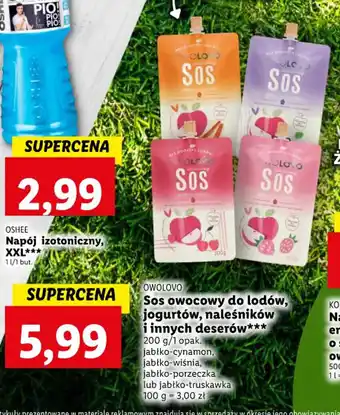 Lidl OWOLOVO Sos owocowy do lodów, jogurtów, naleśników i innych deserów 200 g oferta