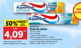 Lidl AQUAFRESH Pasta do zębów 125 ml oferta