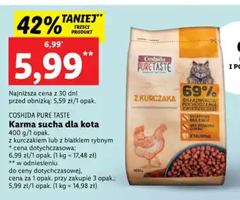 Lidl COSHIDA PURE TASTE Karma sucha dla kota 400g oferta