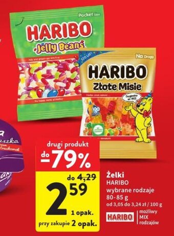 Intermarche HARIBO Żelki 80-85g oferta