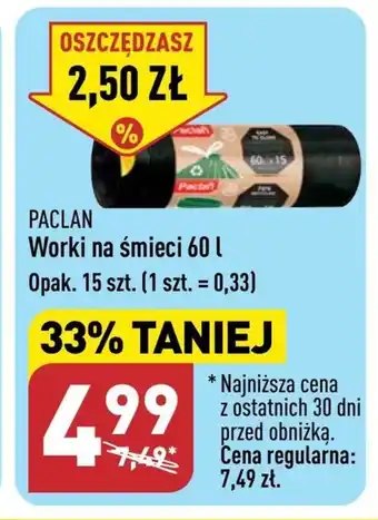 ALDI Worki na śmieci paclan oferta