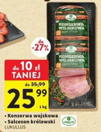 Intermarche LUKULLUS Konserwa wojskowa/Salceson królewski 1kg oferta