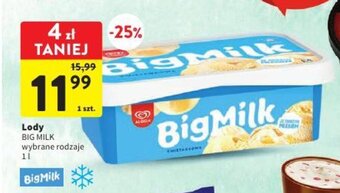 Intermarche Algida Lody BIG MILK 1l oferta