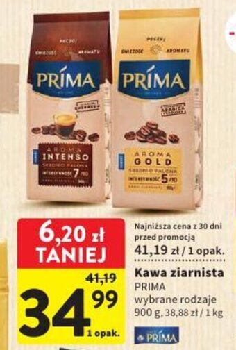 Intermarche PRÍMA Kawa ziarnista 900g oferta