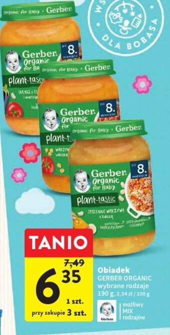Intermarche GERBER ORGANIC Obiadek 190 g oferta