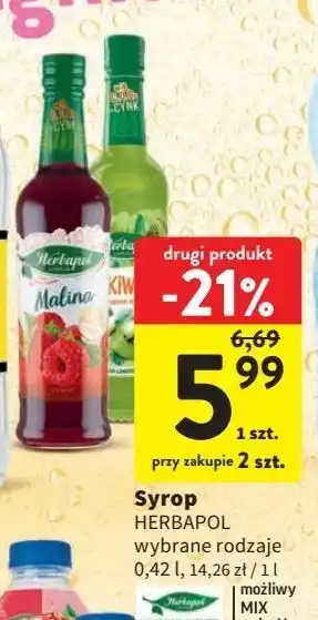 Intermarche Syrop kiwi herbapol oferta