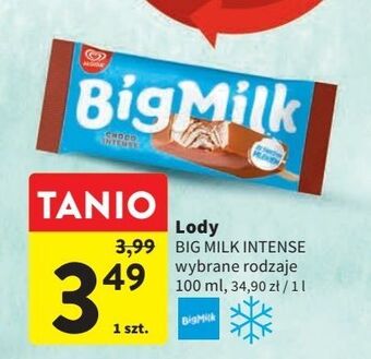 Intermarche Lód choco intense algida big milk oferta