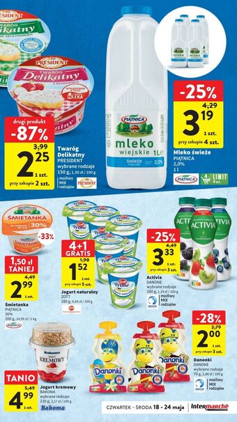 Intermarche Twaróg delikatny z rzodkiewką president oferta