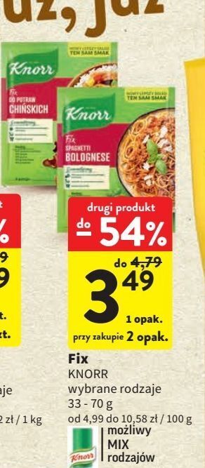 Intermarche Spaghetti bolognese knorr fix oferta