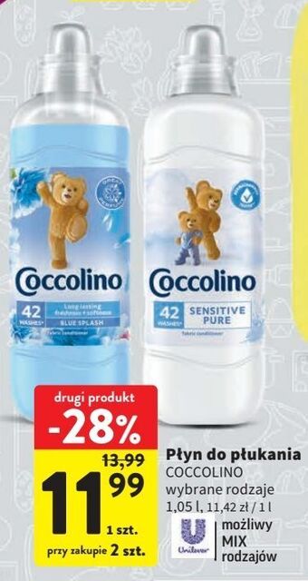 Intermarche Płyn do płukania blue splash coccolino oferta